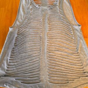 Jala Light Blue Sleeveless Cutout Workout Top